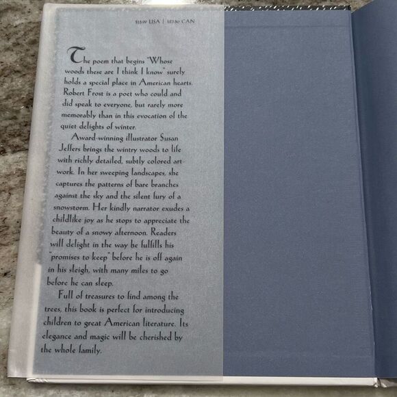 Stopping by Woods on a Snowy Evening By Robert Frost Illustrated Hardcover New - Picture 6 of 13